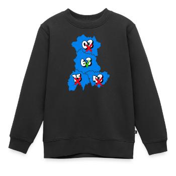 Région Auvergne - Sweat Premium enfant bio - noir - Devant - AI Model Kid Female (0cm)