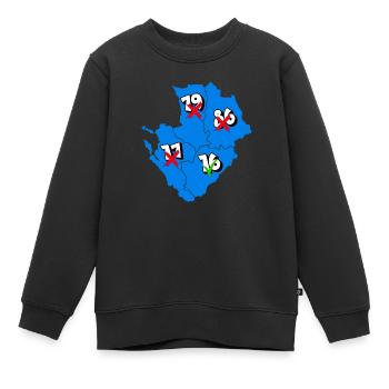 Région Poitou-Charentes - Sweat Premium enfant bio - noir - Devant - AI Model Kid Female (0cm)