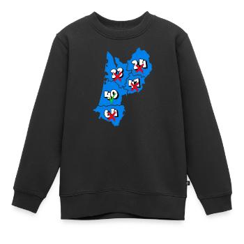 Région Aquitaine - Sweat Premium enfant bio - noir - Devant - AI Model Kid Female (0cm)