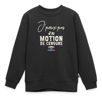 Ich kann, ich kann einen Mißtrauensantrag stellen - Kinder Premium Organic Sweatshirt - Schwarz - Vorne - AI Model Kid Female (0cm)