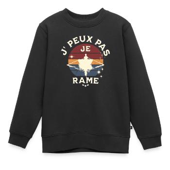 J peux pas, je rame. - Sweat Premium enfant bio - noir - Devant - AI Model Kid Female (0cm)