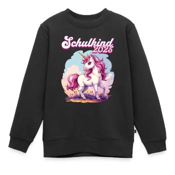 Écolier 2025 Unicorn Enrollment School Student - Sweat Premium enfant bio - noir - Devant - AI Model Kid Female (0cm)
