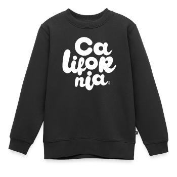 California - Weiß - Kinder Premium Organic Sweatshirt - Schwarz - Vorne - AI Model Kid Female (0cm)