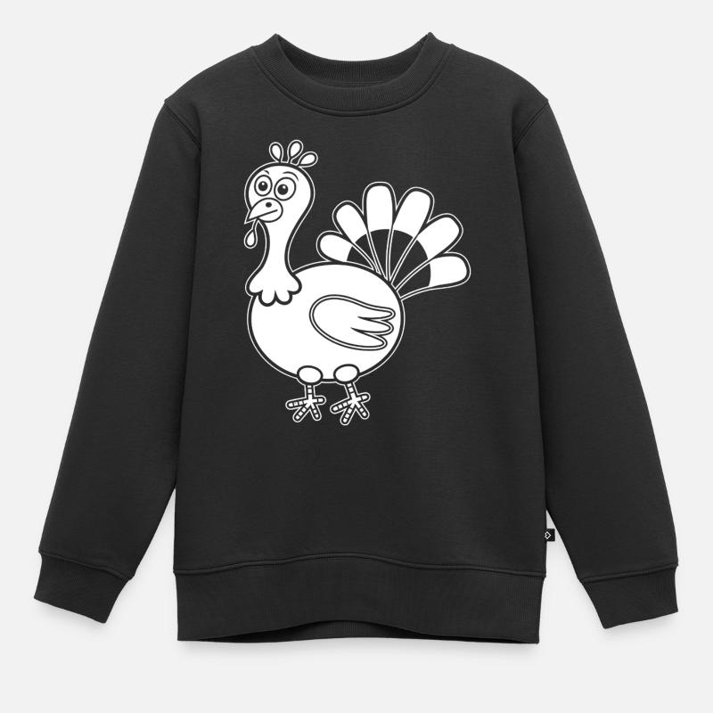 dinde - Sweat Premium enfant bio - noir