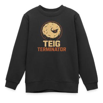Teig Terminator Brot-Design für Knet-Held:innen - Kinder Premium Organic Sweatshirt - Schwarz - Vorne - AI Model Kid Female (0cm)