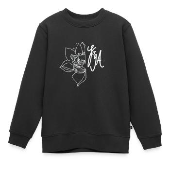 Lotus Yoga - Sweat Premium enfant bio - noir - Devant - AI Model Kid Female (0cm)
