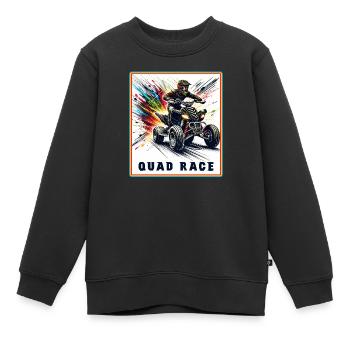 Quad Race – Speed Explosion - Kinder Premium Organic Sweatshirt - Schwarz - Vorne - AI Model Kid Female (0cm)