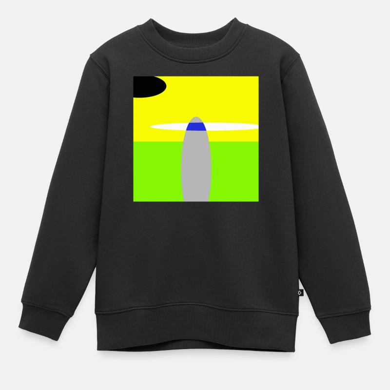 Paysage spatial - Sweat Premium enfant bio - noir