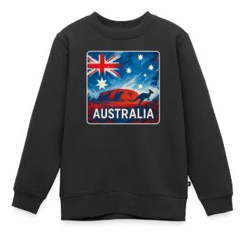 Conception de l’Outback australien - Sweat Premium enfant bio - noir - Devant - AI Model Kid Female (0cm)