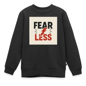 Conception de choc de puissance motivationnelle - Sweat Premium enfant bio - noir - Devant - AI Model Kid Female (0cm)