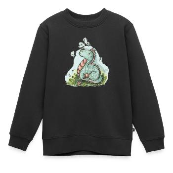 Petit Dragon Manuel - Sweat Premium enfant bio - noir - Devant - AI Model Kid Female (0cm)