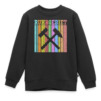 zeche ruhrgebiet - Kinder Premium Organic Sweatshirt - Schwarz - Vorne - AI Model Kid Female (0cm)