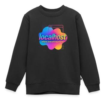 Localhost Buntes Grafik-T-Shirt für Entwickler - Kinder Premium Organic Sweatshirt - Schwarz - Vorne - AI Model Kid Female (0cm)