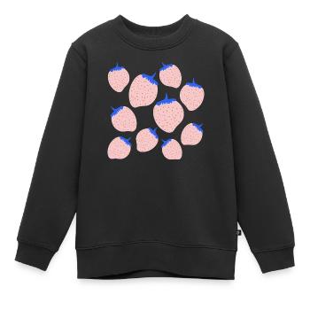 FRAISES BAIES - Sweat Premium enfant bio - noir - Devant - AI Model Kid Female (0cm)