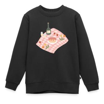 Feier Picknick Party Design - Kinder Premium Organic Sweatshirt - Schwarz - Vorne - AI Model Kid Female (0cm)