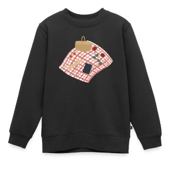 Rustikale Picknickszene Illustration - Kinder Premium Organic Sweatshirt - Schwarz - Vorne - AI Model Kid Female (0cm)