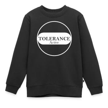 Design von Toleranz- und Liebessymbolen - Kinder Premium Organic Sweatshirt - Schwarz - Vorne - AI Model Kid Female (0cm)