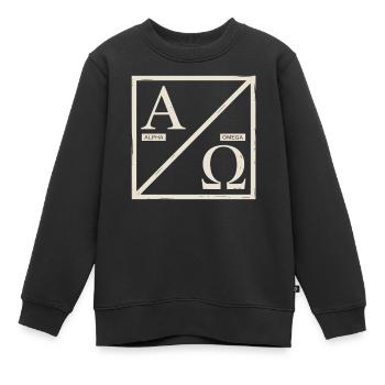 Christlich Alpha Omega Zeichen Deines Glaubens - Kinder Premium Organic Sweatshirt - Schwarz - Vorne - AI Model Kid Female (0cm)