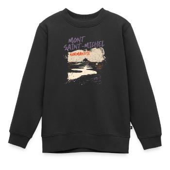 Mont Saint-Michel, Normandie - Kinder Premium Organic Sweatshirt - Schwarz - Vorne - AI Model Kid Female (0cm)