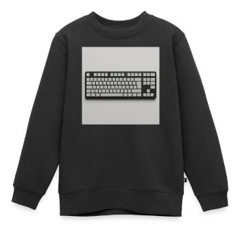 Minimalist Tastatur  - Kinder Premium Organic Sweatshirt - Schwarz - Vorne - AI Model Kid Female (0cm)