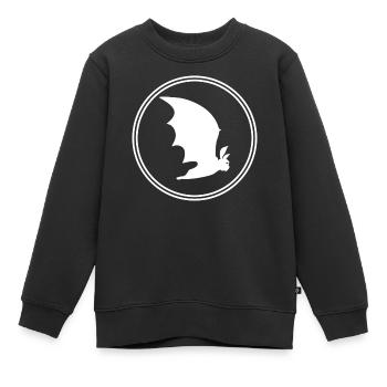 Fledermaus Gothic: Nacht, Vampir & Freiheit - Kinder Premium Organic Sweatshirt - Schwarz - Vorne - AI Model Kid Female (0cm)