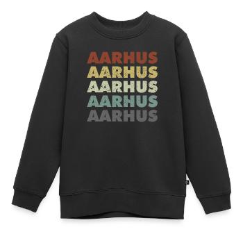 Aarhus - Denmark - Dänemark - Skandinavien - Kinder Premium Organic Sweatshirt - Schwarz - Vorne - AI Model Kid Female (0cm)