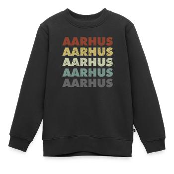 Aarhus - Danemark - Danemark - Scandinavie - Sweat Premium enfant bio - noir - Devant - AI Model Kid Female (0cm)