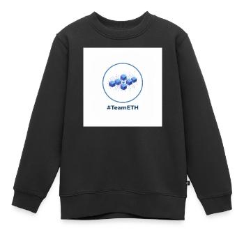 TeamETH Knoten Netzwerk - Kinder Premium Organic Sweatshirt - Schwarz - Vorne - AI Model Kid Female (0cm)