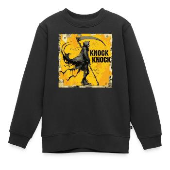 La Faucheuse - Sweat Premium enfant bio - noir - Devant - AI Model Kid Female (0cm)