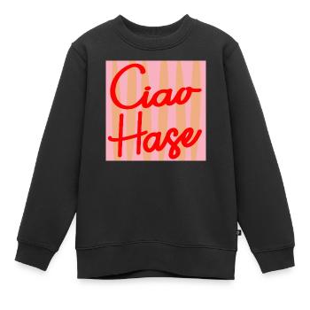 CIAO HASE SELBSTWERT - Kinder Premium Organic Sweatshirt - Schwarz - Vorne - AI Model Kid Female (0cm)