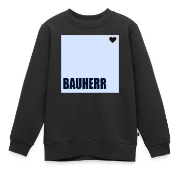 CONSTRUCTEUR DE MAISONS HERZ - Sweat Premium enfant bio - noir - Devant - AI Model Kid Female (0cm)