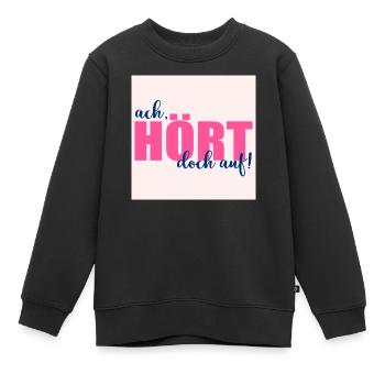 ARRÊTEZ DE DIRE - Sweat Premium enfant bio - noir - Devant - AI Model Kid Female (0cm)