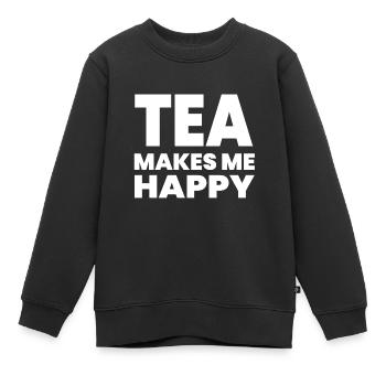 Thé - Sweat Premium enfant bio - noir - Devant - AI Model Kid Female (0cm)