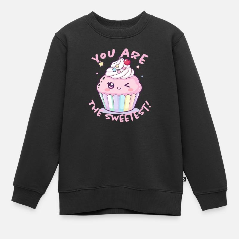 Tu es le cupcake le plus mignon - Sweat Premium enfant bio - noir