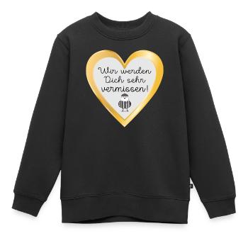 ADIEU SEAGULL - Sweat Premium enfant bio - noir - Devant - AI Model Kid Female (0cm)