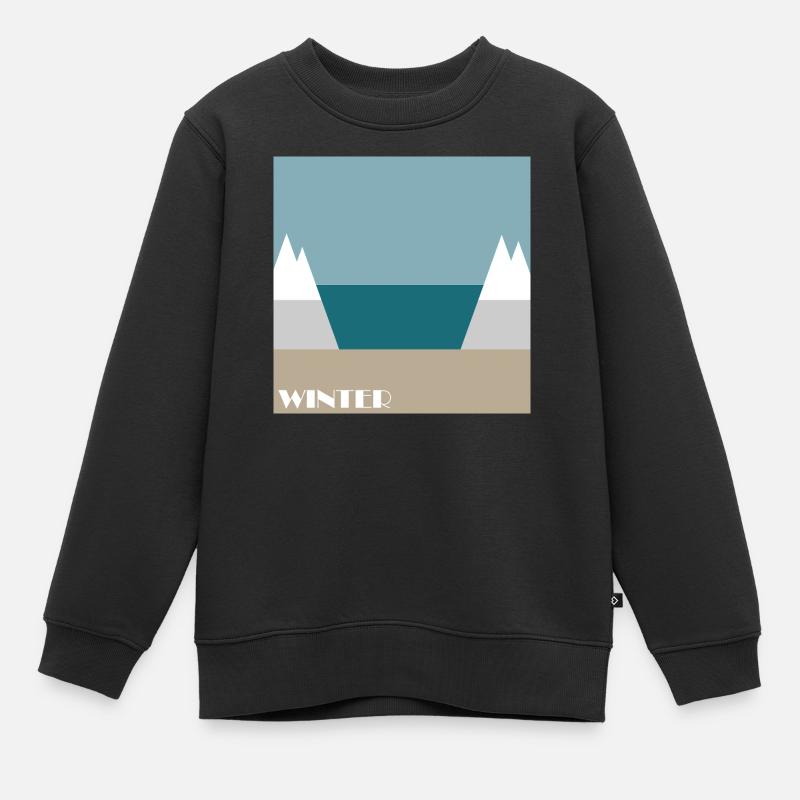 Hiver - Sweat Premium enfant bio - noir