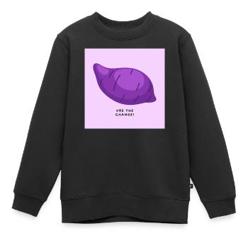 Practice the change - Kids Premium Organic Sweatshirt - black - Front - AI Model Kid Female (0cm)
