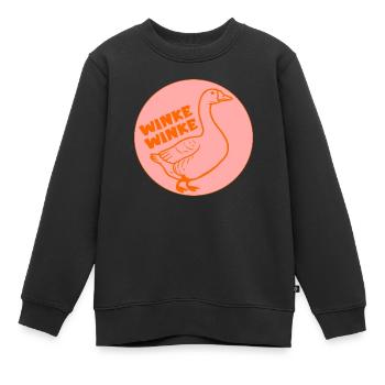 ADIEU DRÔLE D’OIE - Sweat Premium enfant bio - noir - Devant - AI Model Kid Female (0cm)