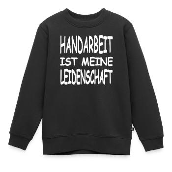 Travail manuel - Sweat Premium enfant bio - noir - Devant - AI Model Kid Female (0cm)