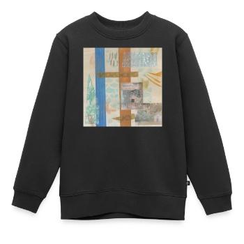 collage abstrait - Sweat Premium enfant bio - noir - Devant - AI Model Kid Female (0cm)