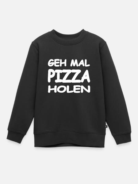 Pizza - Kinder Premium Organic Sweatshirt - Schwarz