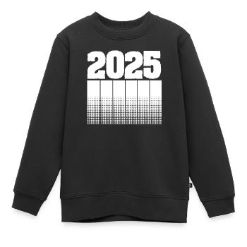 2025 2025 - Kinder Premium Organic Sweatshirt - Schwarz - Vorne - AI Model Kid Female (0cm)