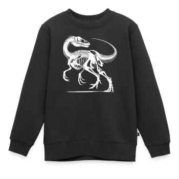 Raptor Dinosaurier Knochenarbeit aus der Urzeit - Kinder Premium Organic Sweatshirt - Schwarz - Vorne - AI Model Kid Female (0cm)