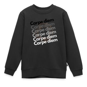 carpe diem - Sweat Premium enfant bio - noir - Devant - AI Model Kid Female (0cm)