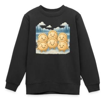 Pelmeni Further North - Kids Premium Organic Sweatshirt - black - Front - AI Model Kid Female (0cm)