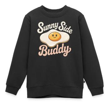 Spiegelei - Kinder Premium Organic Sweatshirt - Schwarz - Vorne - AI Model Kid Female (0cm)