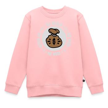 Tax Wealth Not Work Progressiv Politik Wirtschaft - Kinder Premium Organic Sweatshirt - Rosa - Vorne - AI Model Kid Female (0cm)