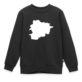 Andorra Kontur Silhouette - Kinder Premium Organic Sweatshirt - Schwarz - Vorne - AI Model Kid Female (0cm)