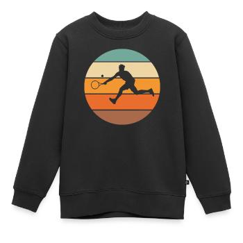 Tennis - Kinder Premium Organic Sweatshirt - Schwarz - Vorne - AI Model Kid Female (0cm)