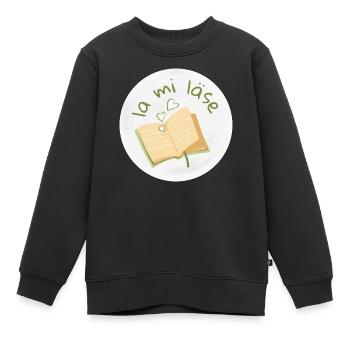 la mi läse - Sweat Premium enfant bio - noir - Devant - AI Model Kid Female (0cm)